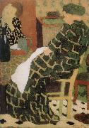 Edouard Vuillard Table of the mother and daughter oil on canvas